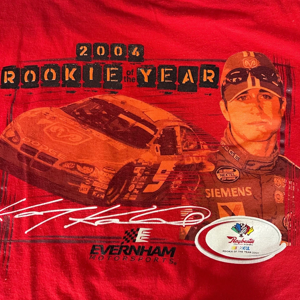 Camiseta de colección Chase para hombre XL roja novato del año Evernham Kasey Kahne NASCAR Foto 3 de 4