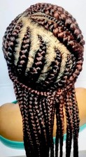 Braided Wig. Large Cornrow Braids. Full Lace With Baby Hair