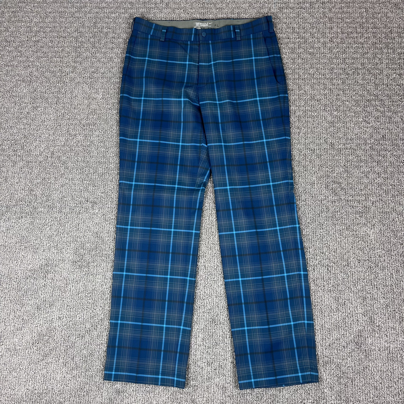Nike Golf Pants Mens 34X32 Plaid Straight Tour Performance Dri Fit Activewear