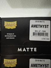 Dragon Shield Matte Amethyst 10 PACK DISPLAY BOX Standard Size Sleeves 100ct