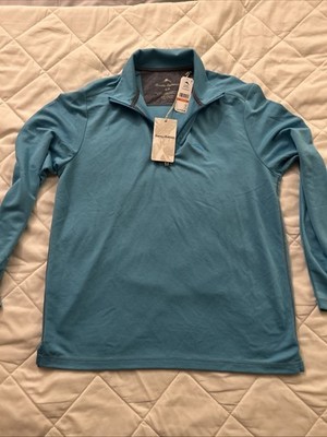  Tommy Bahama Men's Kohala Peak Quarter-Zip Horizon Blue Size Small Pull Over