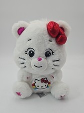 Sanrio x Care Bears Hello Kitty Plush 10 Cheer Bear Pink Stuffed Animal Rare