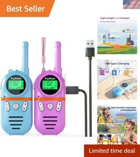 Long Range Rechargeable Walkie Talkies for Kids - Perfect Birthday Gifts, 2 Pack