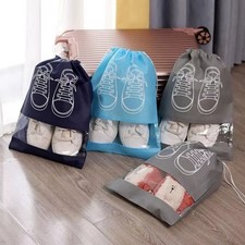 5pcs/set Shoe Storage Bag With Thickened Non-woven Fabric Strap Mouth Large