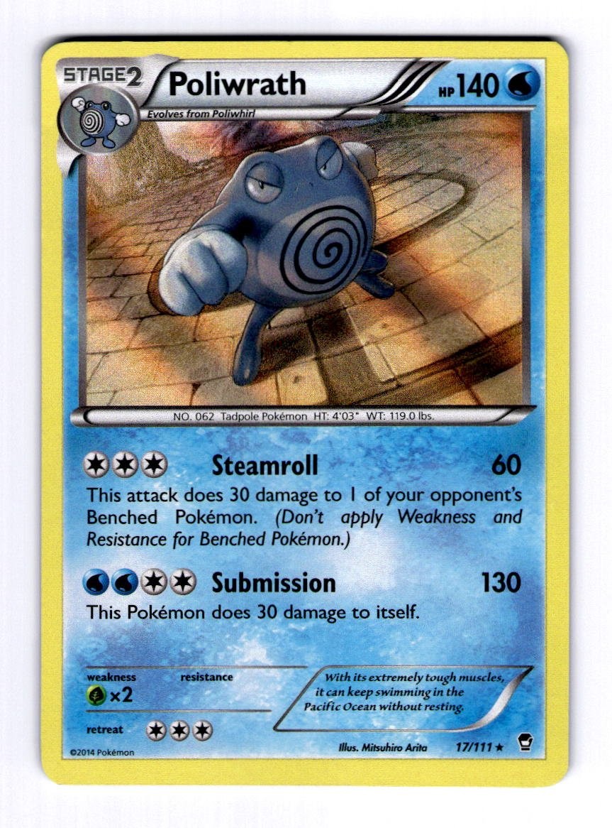 Poliwrath XY - Furious Fists #17 (2014) Holo NM Pokemon