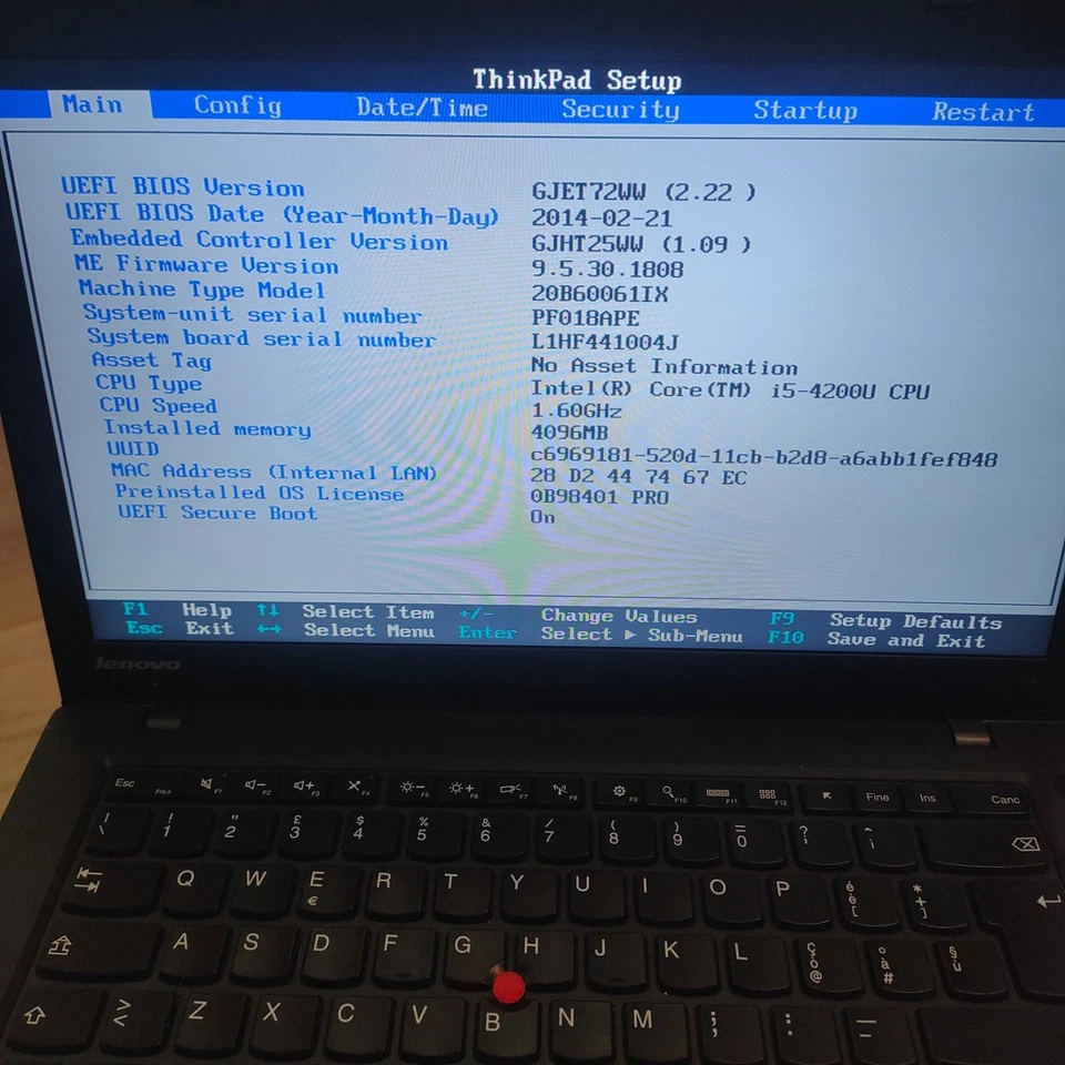 Lenovo ThinkPad T440 · i5-4200U · 4GB · 160GB, foto 3 di 5