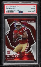 2021 Panini Rookies & Stars Red Pulsar Prizm Trey Lance #103 PSA 9 MINT 2l4