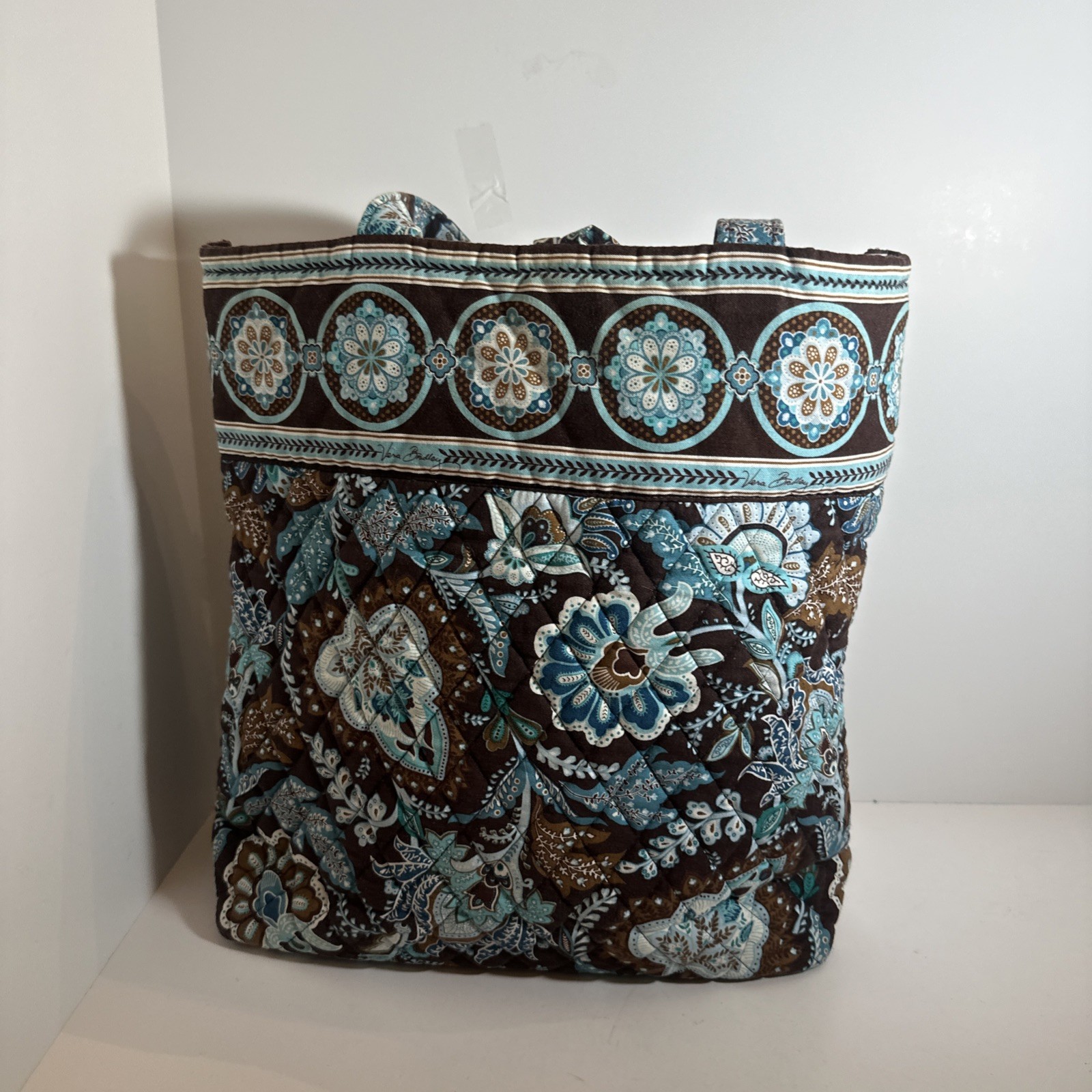 VERA BRADLEY JAVA BLUE Tote Bag Button Close Shou… - image 5