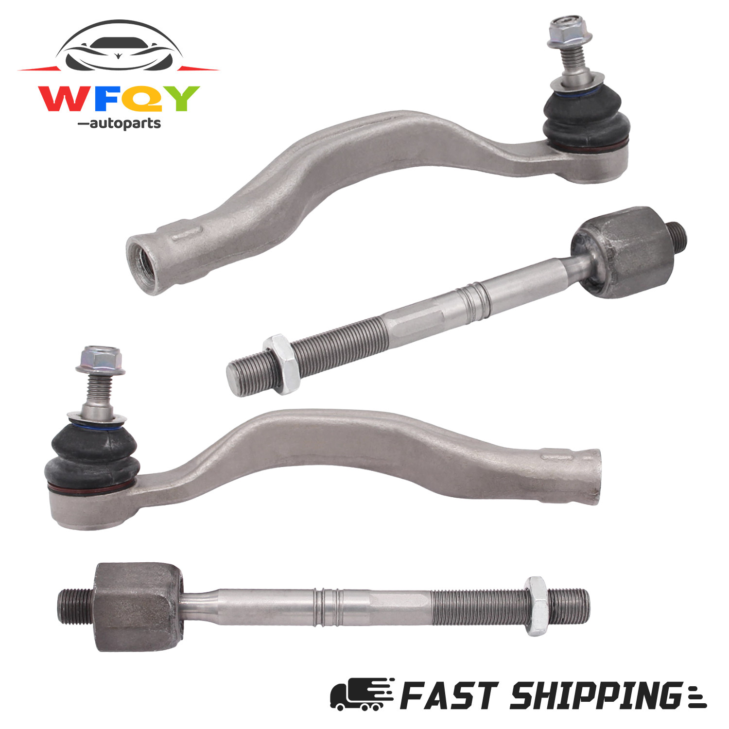 L+R For Maserati Quattroporte Electronic Steering Outer & Inner Tie Rod End