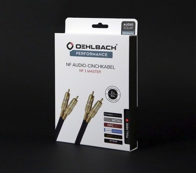 Oehlbach NF 1 Master analoges Audio Cinchkabel Länge 2 m Blau