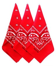 100 Cotton bandanas/scarves for Men Women Paisley printed Large 22X22 inch...