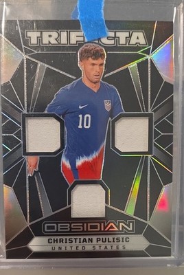 2024-25 Panini Obsidian - Trifecta Material Christian Pulisic #TM-CP /199 (MEM)