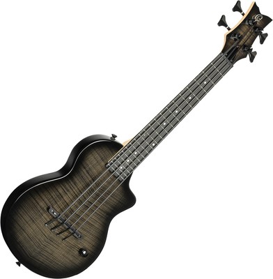 Ortega NEO-BS-TGB Neo Series Ukulele Bass Transparent Grey Burst Gigbag Pickup