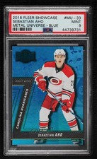 2016 Fleer Showcase Metal Universe PMG Blue 15/50 Sebastian Aho PSA 9 MINT 0ll