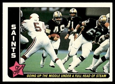 1985 FLEER TEAM ACTION GOING UP THE MIDDLE UNDER A FULL HEAD OF STEAM B NEW