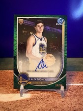 Alex Toohey 2026 Bowman Basketball Green Reptilian Auto /99 Golden State BCA-AO