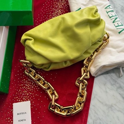 Brand New  Bottega Veneta chain bag soft pouch seagrass