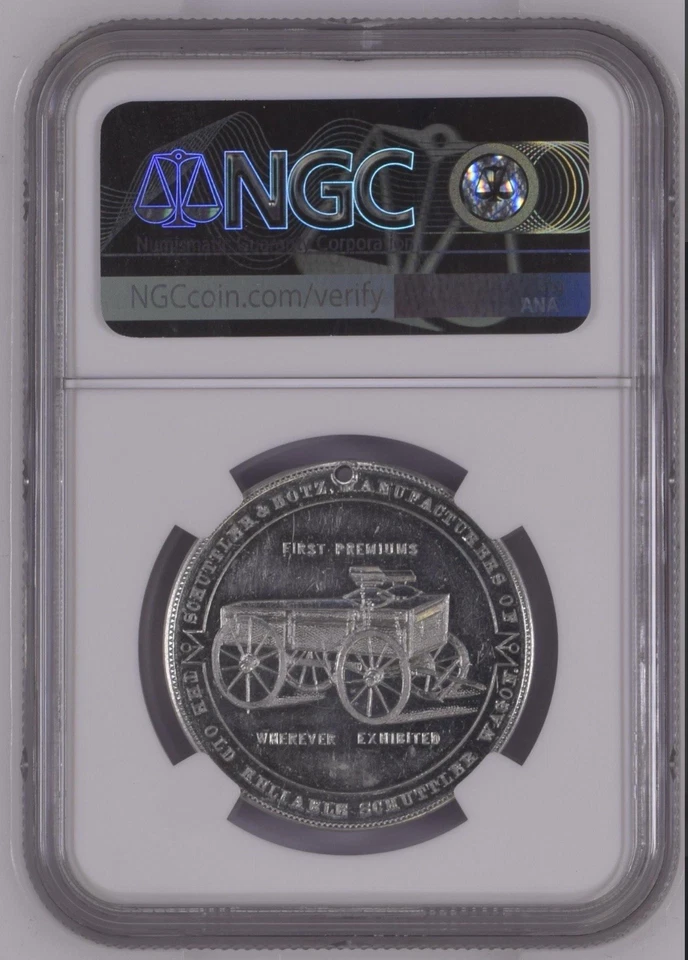 1878 Chicago R-IL-CH-122, Shuttler & Hotz Wagons, NGC MS-62DPL - Image 2 of 3