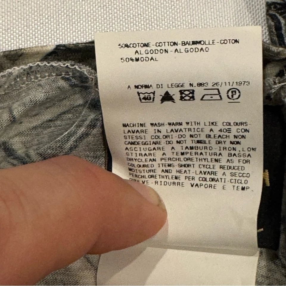 Camisa manga larga Just Cavalli estampado geométrico 52 hombre delgada 3630 F Foto 4 de 4