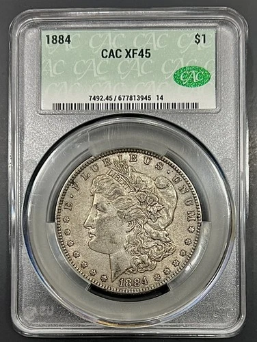 1884 CACG XF45 Morgan Silver Dollar $1 - Circulated Original