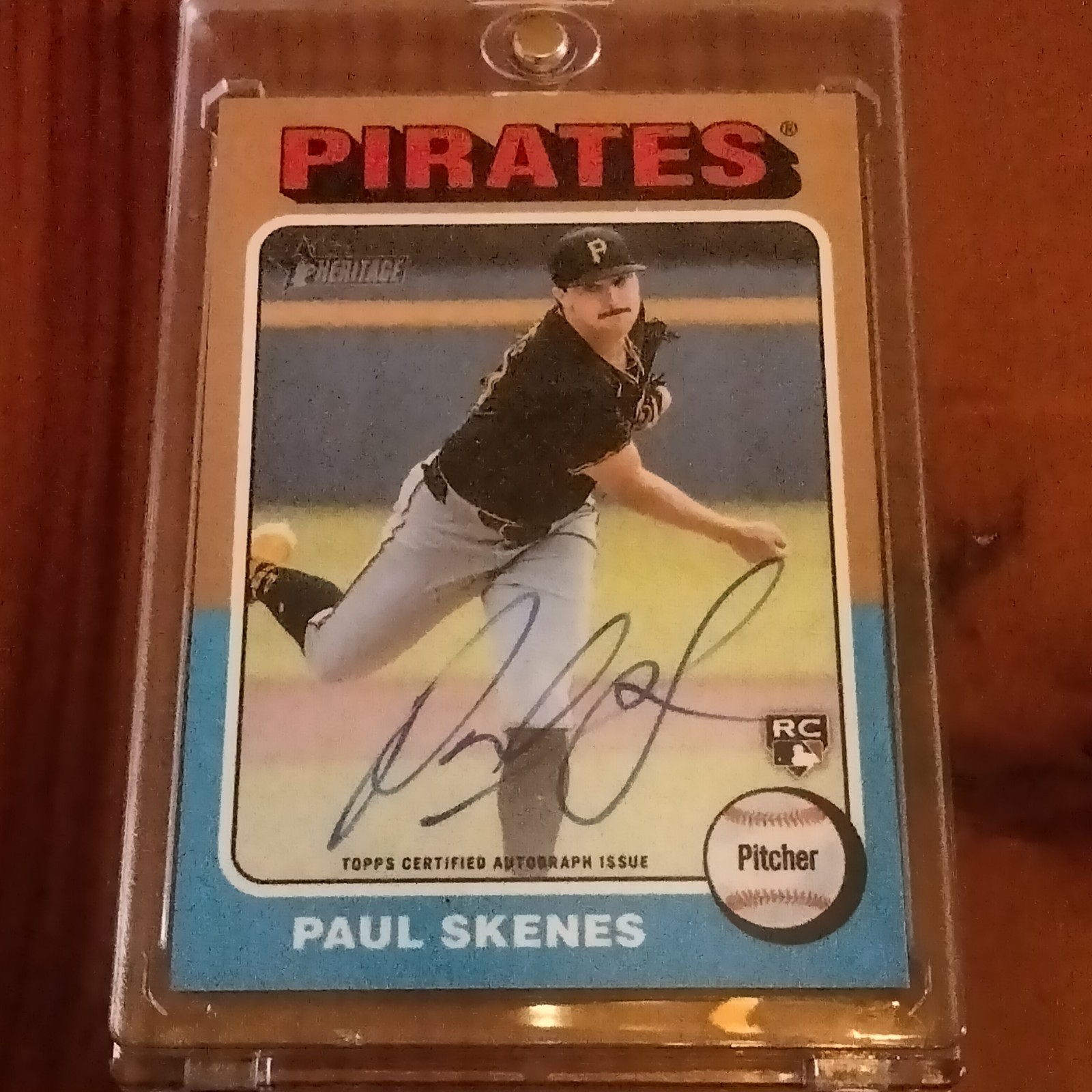 Paul Skenes 2024 Topps Heritage Real One Autograph On Card