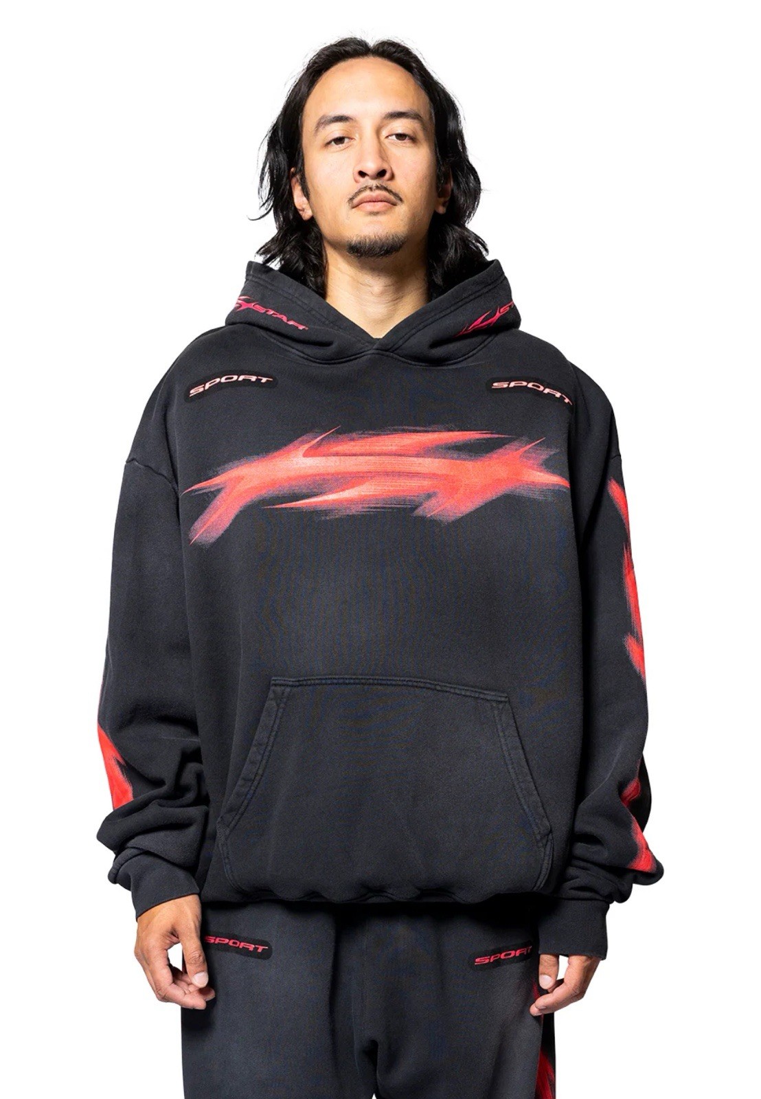 Hellstar Sports Logo Black Hoodie Large 100% Authentic