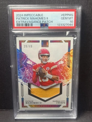 Patrick Mahomes II Patch 2024 Panini Impeccable Extravagance /49 PSA 10 Gem Mint