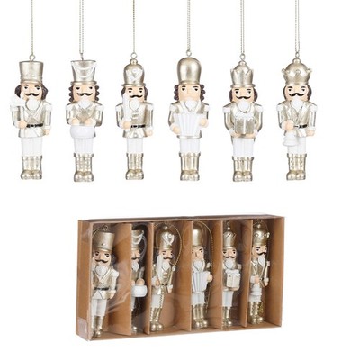 Mica Decorations Ornament Weihnacht Dekoration Nussknacker - 6er-Set - L4 x B2 x