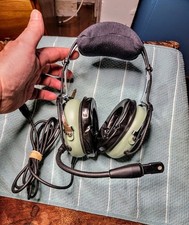 David Clark H10-13.4 Dual Plug Pilot Aviation Headset Headphones EUC FREE SHPP