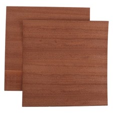 2pcs Wood Veneer Sheets: Blank Sapele Boards - Craft Wood Square Pieces Slices
