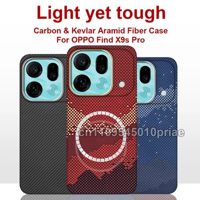 Genuine Aramid Fiber Magsafe Case OPPO Find X9s Pro Woven Moon Thin Hard Cover