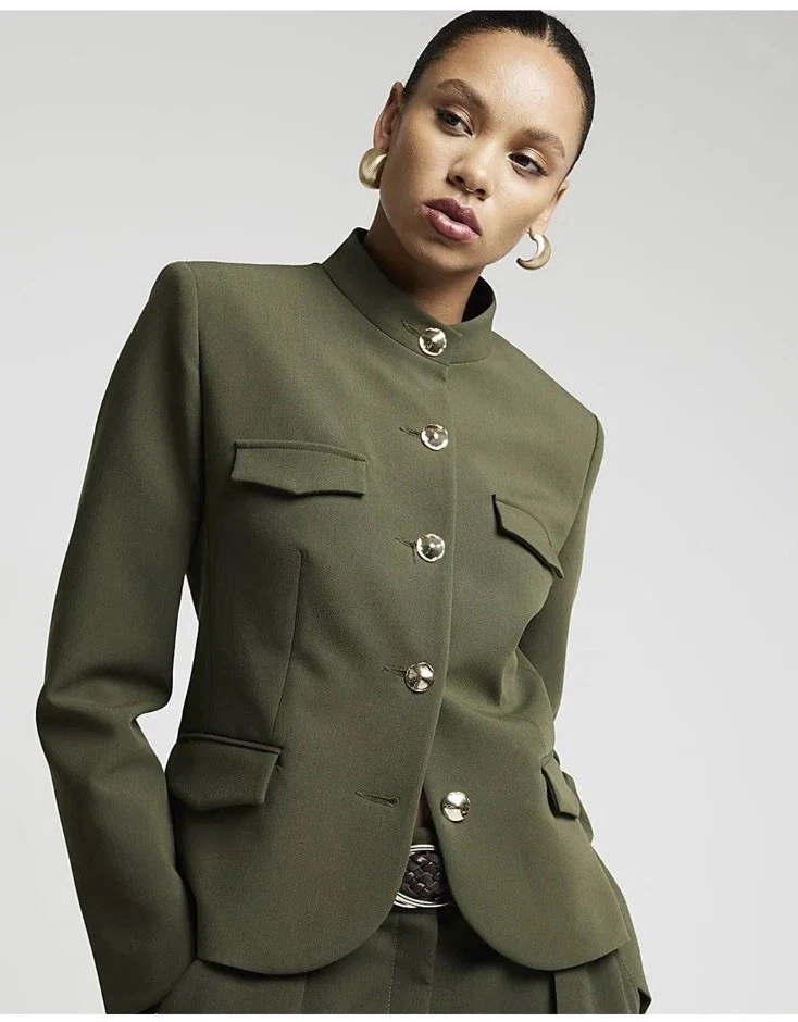 Blazer militar River Island | UK14 | RRP£59 | Nuevo sin etiquetas Foto 3 de 3