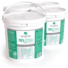 Wipex 70% Isopropyl Alcohol Wipes, Bulk 1000 Count - Ideal for Electronics,