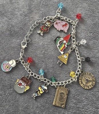 SELTEN Gravity Falls Bettelarmband Hot Topic Disney Bill Chiffre Waddles Journal