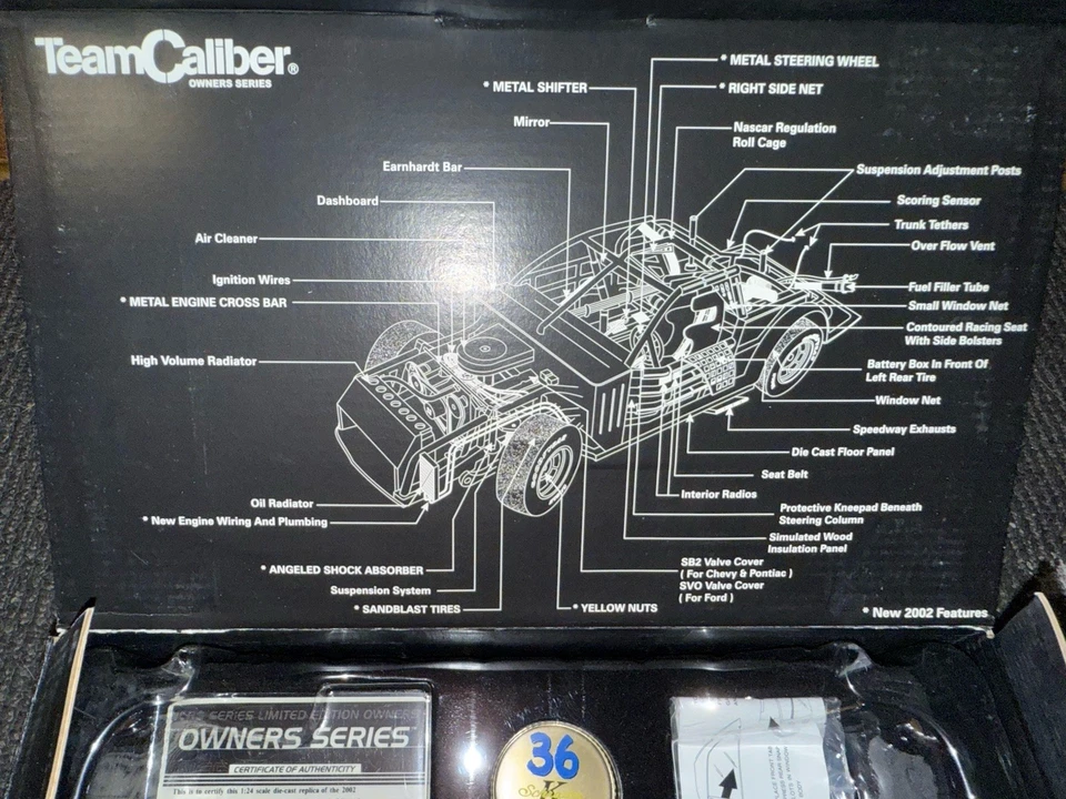 MB2 Owners Series  Ken Schrader #36 M & M's VOTE 2002 Pontiac GPRIX NEW - Image 3 of 4