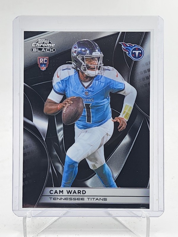 CAM WARD 2025 TOPPS CHROME BLACK ROOKIE RC #148 TITANS E Q7485