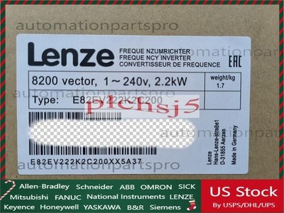 E82EV222K2C200 NEW LENZE E82EV222_2C200 Inverter 8200 vector 2.2kW E82EV2222C200