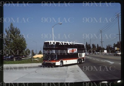 RTD-SCRTD. NEOPLAN DD BUS #9916. El Monte (CA). Original Slide 1990.