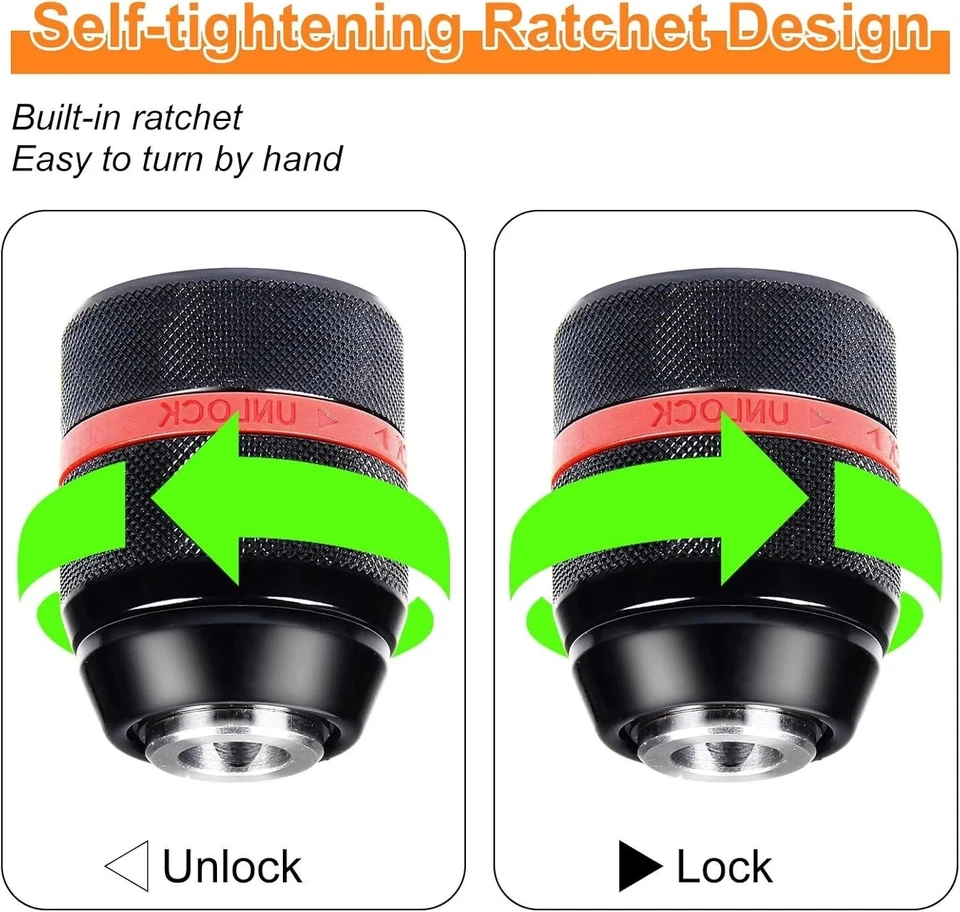 Portabrocas sin llave para Milwaukee M18, montaje 1/2"-20UNF, abrazadera de 1,5 a 13 mm... Foto 4 de 4