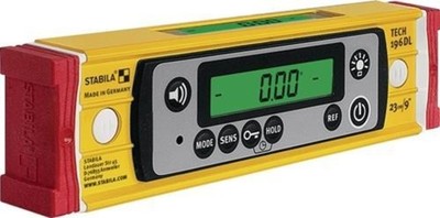 Stabila Elektronikwasserwaage TECH 196 DL 23cm Alu.gelb ± 0,5 mm/m ± 0,5 mm/m