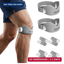 Silicone Patellar Tendon Support Strap 2 Pack, Knee Brace for Women Men, Re...