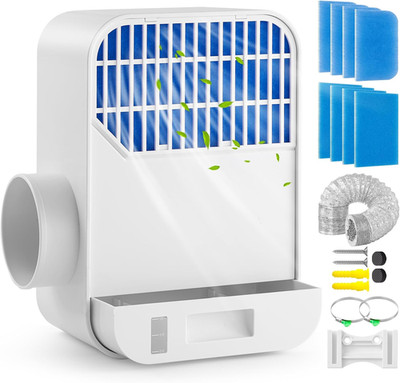 3-In-1 Indoor Dryer Vent Kit with 8-Layer Filter & 10FT Hose   Lint Trap Box wit