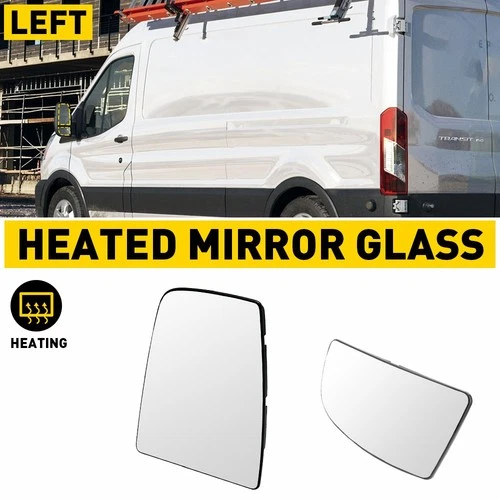 2x Left Upper/Lower Side View Mirror Glass For 2015-22 Ford Transit-150 250 350