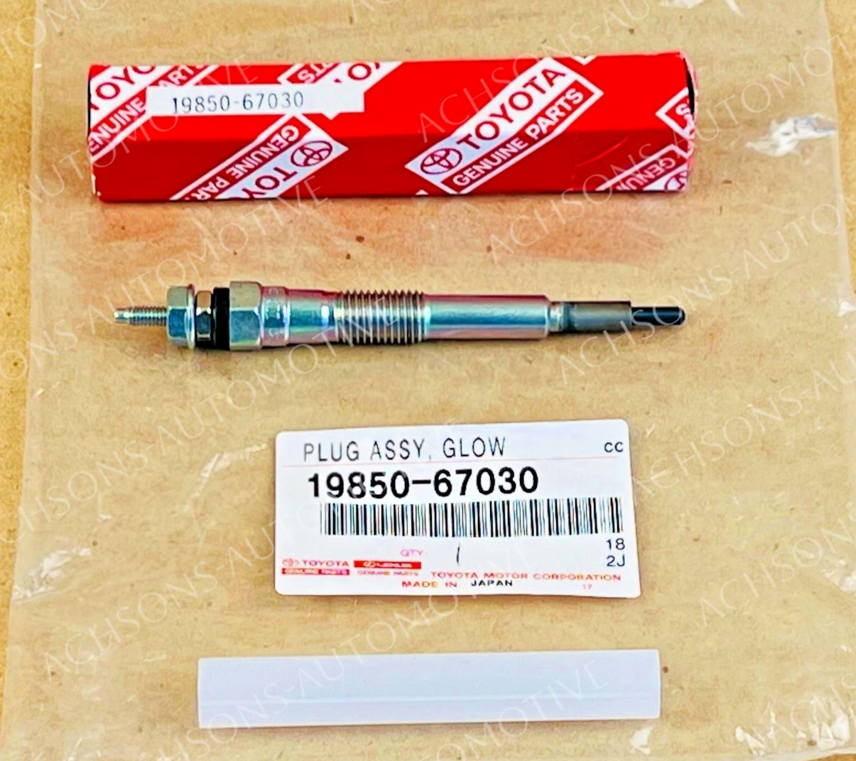 19850-67030 Toyota Genuine OEM Plug Assy Glow 1 PCS 1985067030 NEW OEM
