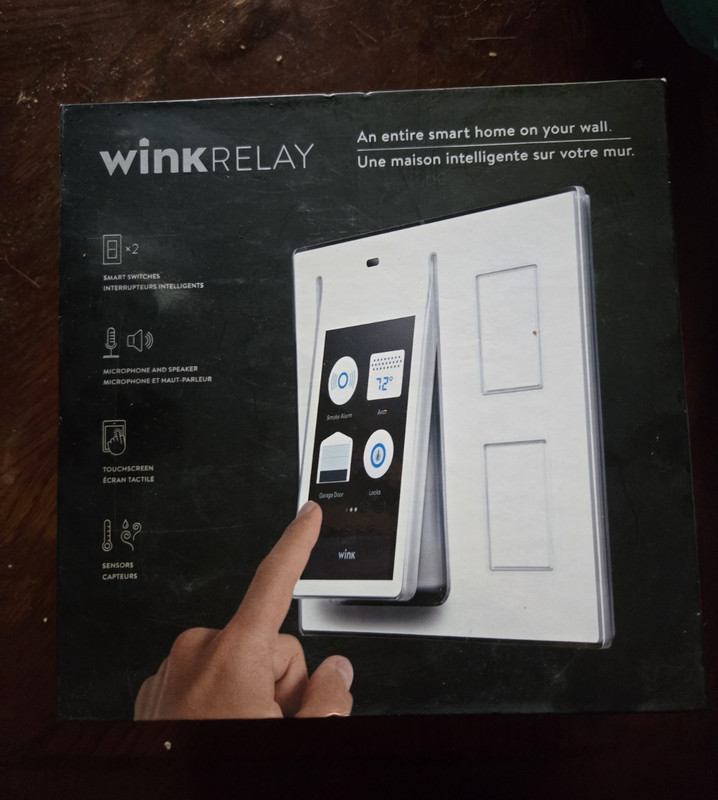 Wink Relay Wall-Mounted Smart Home Controller Wi-Fi Bluetooth ZigBee Z-Wave