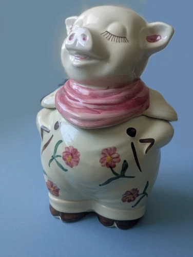 Shawnee Pottery Smiley Pig Cookie Jar with Matching Salt and Pepper