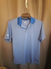 Brooks Brothers Performance Series Mens Medium Light Blue Short Sleeve Golf Polo
