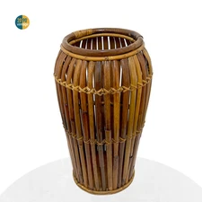 Vintage Modernism Design Bamboo Bamboo Umbrella Stand Retro