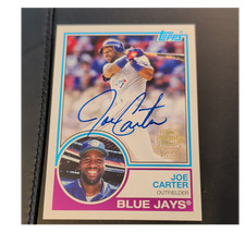 Topps Archives 2024 Joe Carter #83FF-JC Auto 1983 Fan Favorite Blue Jays