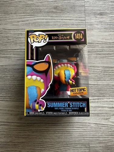 Funko POP #1414 Disney Lilo & Stitch Summer Stitch Black Light Exclusive Figure
